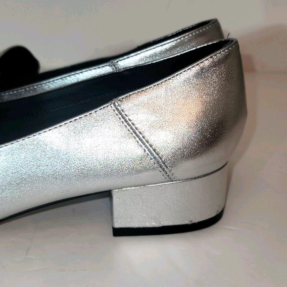 STEVE MADDEN Silver Leather Horsebit Timbir Slip O - Picture 8 of 10